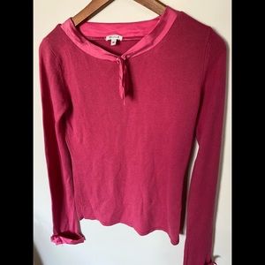 Beautiful, gently worn only twice, cashmere/silk long sleeved blouse.